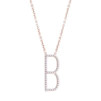 Necklace Sale - 107 / Pink Gold / B letter