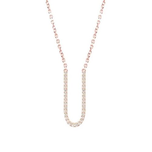 Necklace Sale - 110 / Pink Gold / U letter