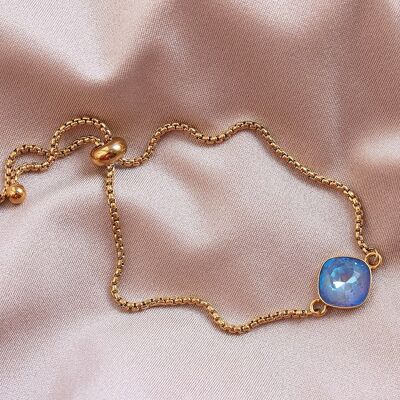 Vendita di braccialetti di perle e cristalli - 227 / Oro / Blu