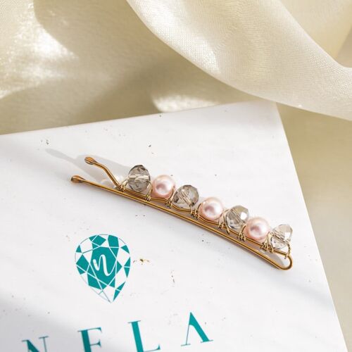 Small hair clip with pearls - Rosaline
