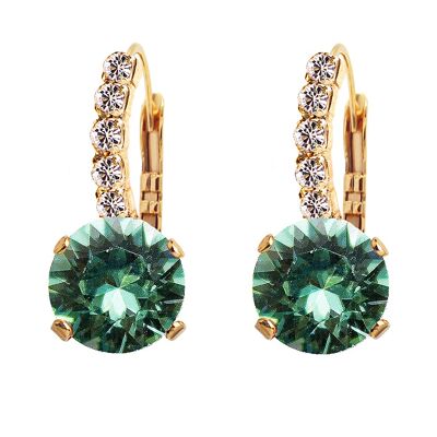 Boucles d'oreilles pattes de cristal, cristal 8mm - or - Erinite