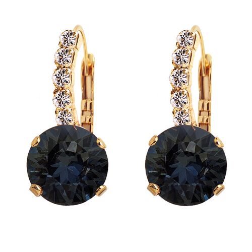 Earrings with crystal legs, 8mm crystal - gold - Silvernight