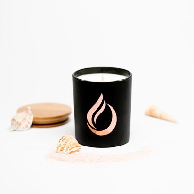 Aromatherapy 'Sea Walk' Black Large Soy Candle