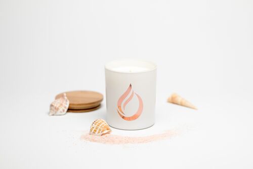 Aromatherapy 'Sea Walk' White Large Soy Candle