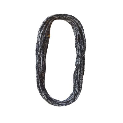 Knitted chain "SloWool" anthracite / gray