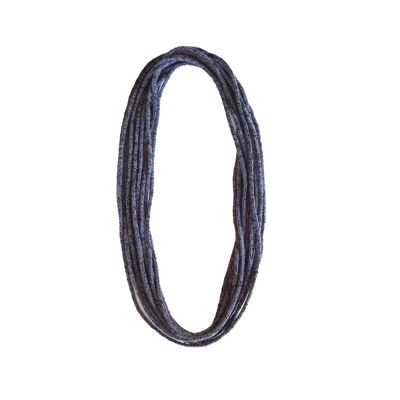 Knitted chain "SloWool" anthracite / violet