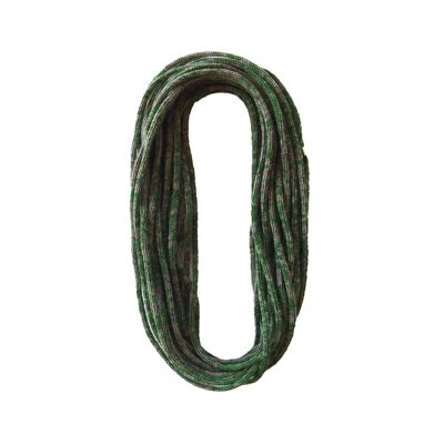 Knitted chain "SloWool" green / natural