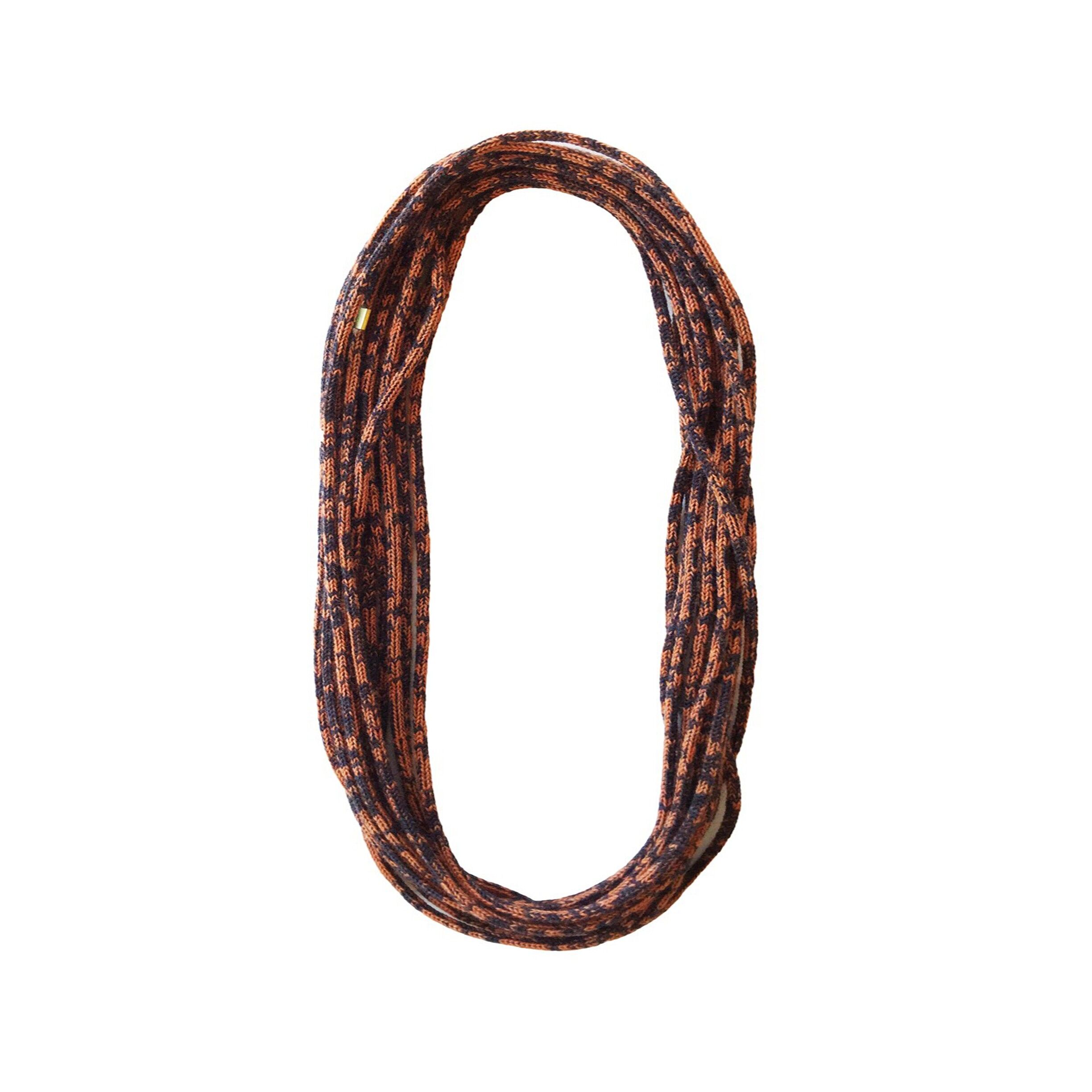 Catena lavorata a maglia "SloWool" miele / antracite