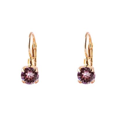 Mini hanging earrings, 5mm crystal - gold - Antique Pink