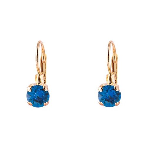 Mini hanging earrings, 5mm crystal - gold - Capri