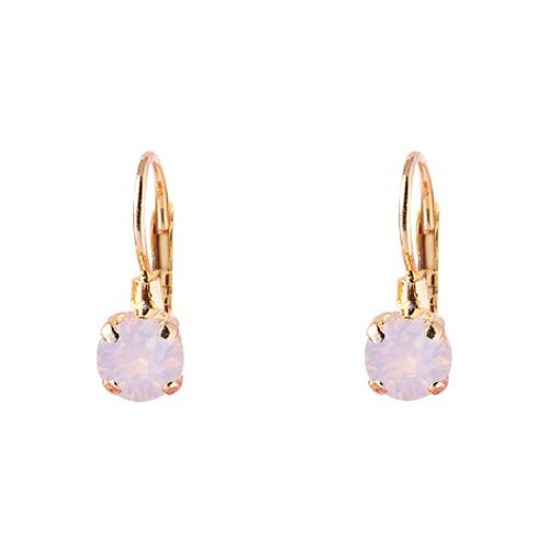 Mini hanging earrings, 5mm crystal - gold - Rose Water Opal