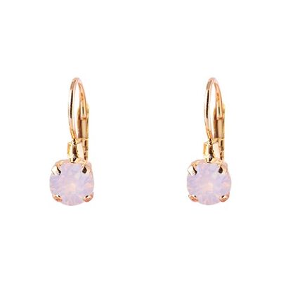 Mini orecchini pendenti, cristallo 5mm - oro - Rose Water Opal