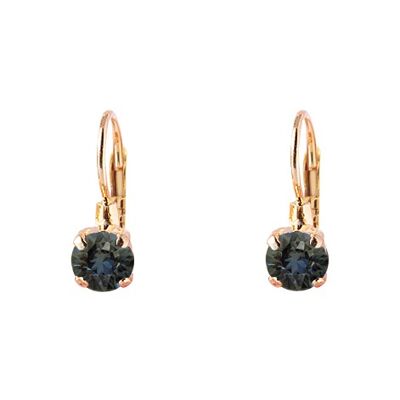 Mini boucles d'oreilles pendantes, cristal 5mm - argent - Silvernight