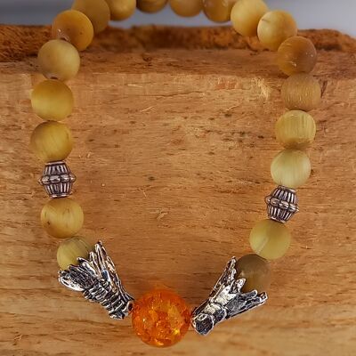 Gemstone bracelet made of tiger's eye matt