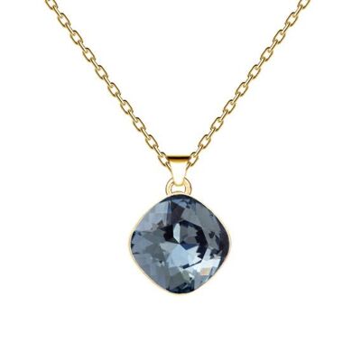ROMBAK CABLY, 10 mm Kristall mit Halterung (nur Silber) – Gold – Jeansblau