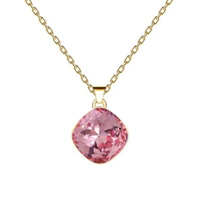 ROMBA CORRY, 10MM Cristal con sujeción (solo plata) - Plata - Rosa claro