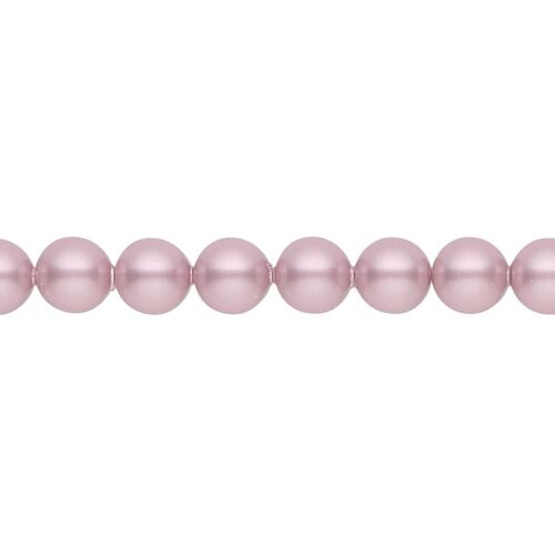 Fine pearl choker, 3mm pearls - gold - Powder Rose