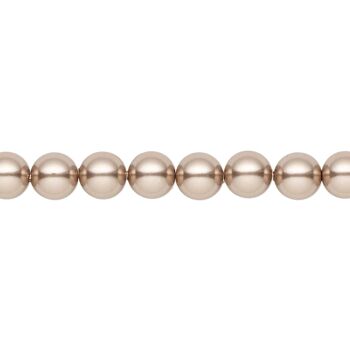 Tour de cou perles fines, perles 3mm - or - bronze 1