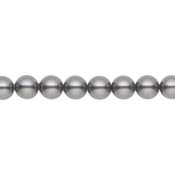 Tour de cou perles fines, perles 3mm - or - Gris 1