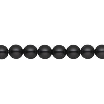 Tour de cou perles fines, perles 3mm - or - noir mystique 1