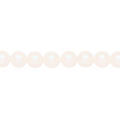 Fine pearl choker, 3mm pearls - gold - pearlescent