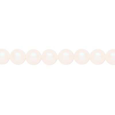 Fine pearl choker, 3mm pearls - gold - pearlescent