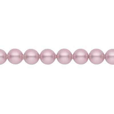 Fine pearl choker, 3mm pearls - silver - Powder Rose