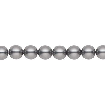 Tour de cou perles fines, perles 3mm - argent - gris 1