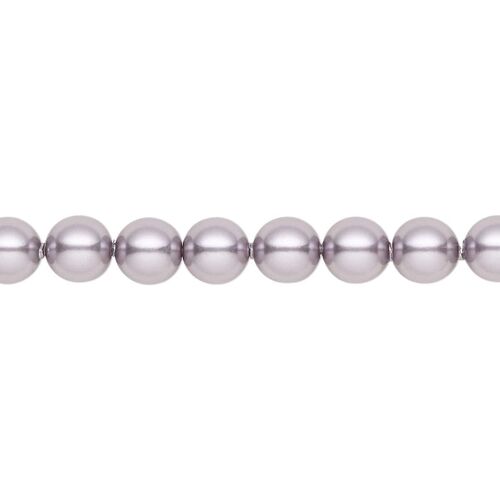 Fine pearl choker, 3mm pearls - silver - mauve
