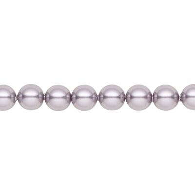 Girocollo di perle fini, perle 3mm - argento - malva