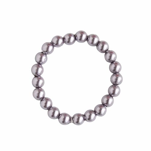 Fine pearl ring - mauve - 15