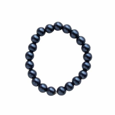 Fine pearl ring - Night Blue - 15