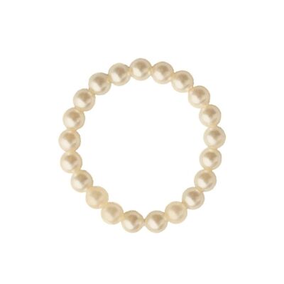 Anello di perle fini - Crema - 19