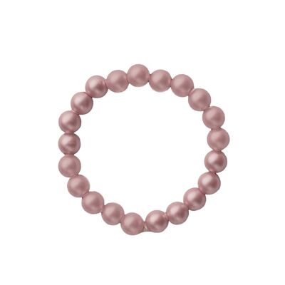 Bague perle fine - Rose poudrée - 20