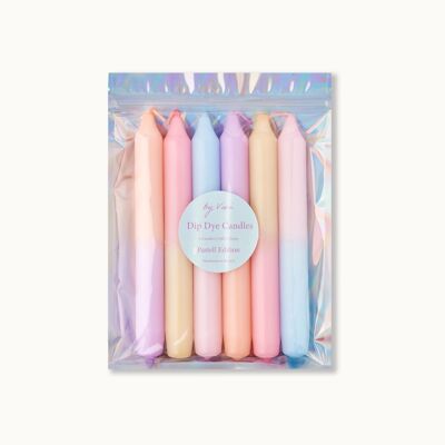 Dip Dye Kerzen Set: Pastell Edition