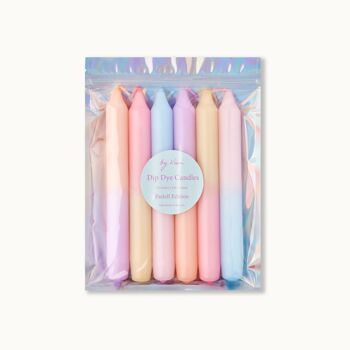 Ensemble de bougies Dip Dye : Édition Pastel