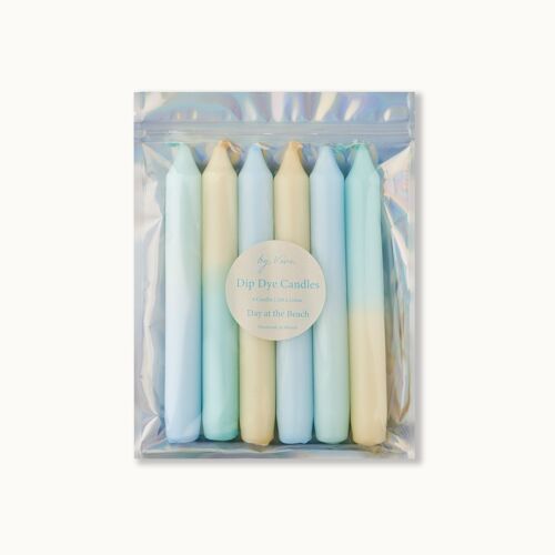 Dip dye candle set: Day at the Beach