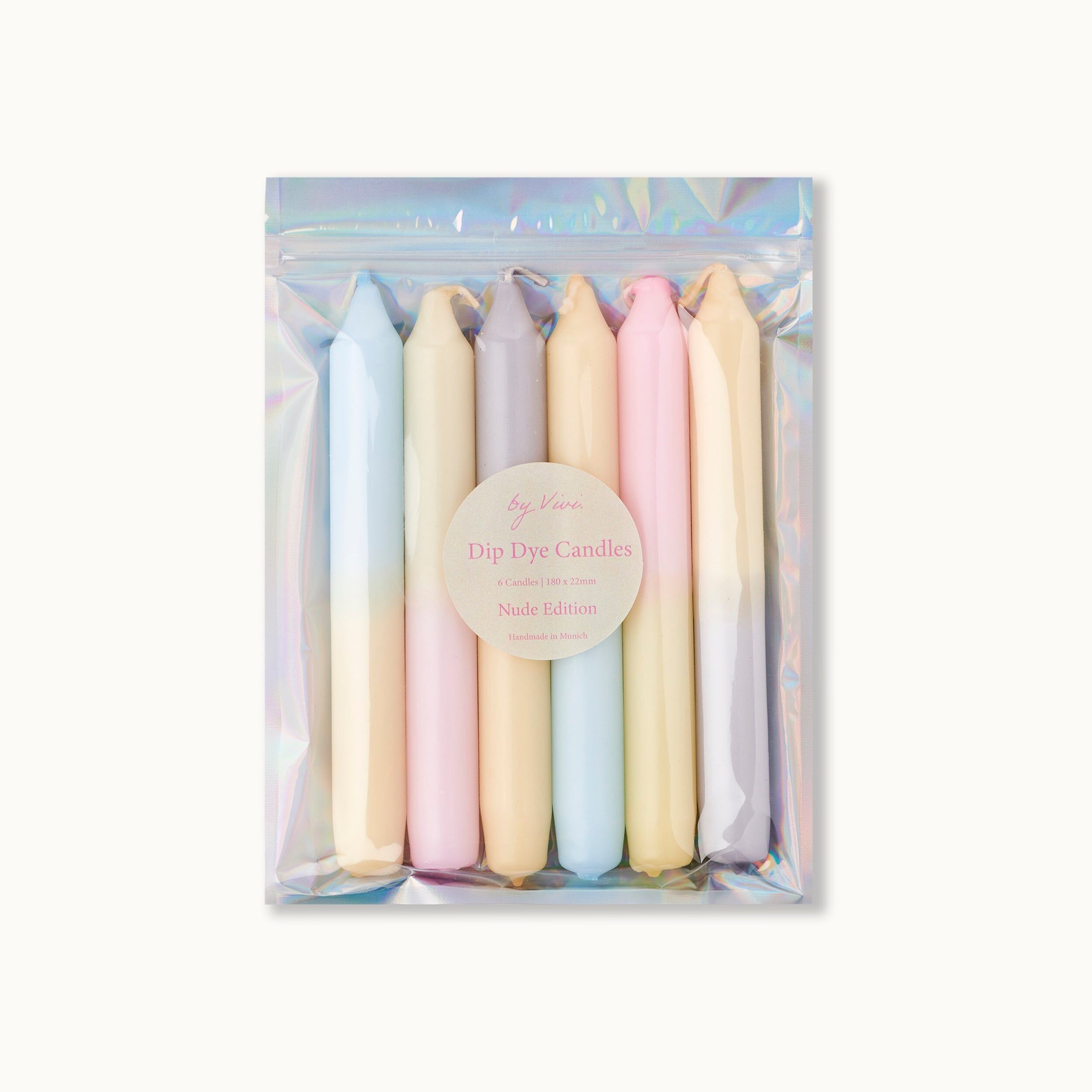 Juego de velas Dip Dye: Los desnudos