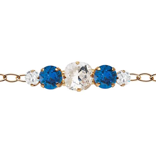 Five crystal bracelet in the chain - gold - Crystal / Capri