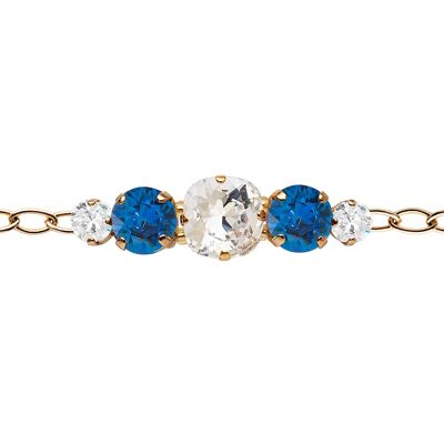 Five crystal bracelet in the chain - silver - crystal / capri