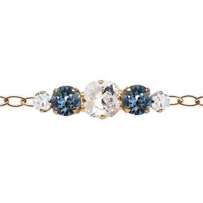 Five crystal bracelet in the chain - silver - crystal / denim Blue