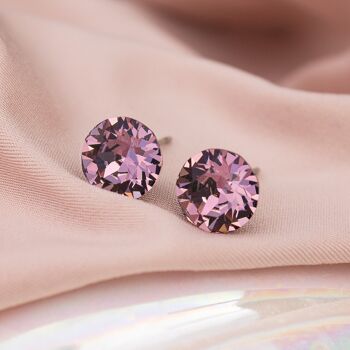 Naglinskars, cristal 8 mm - Rose blush 3