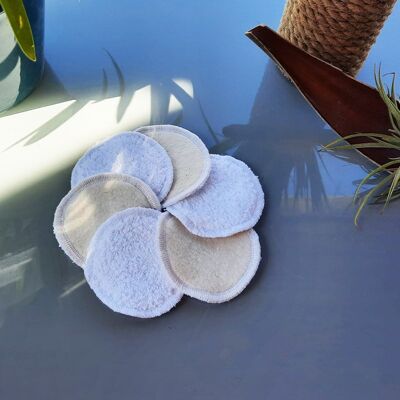 6 washable double-sided make-up removing discs