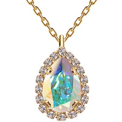 Luxuriöse Halskette, 14 mm Kristall - Gold - Aurora Borale