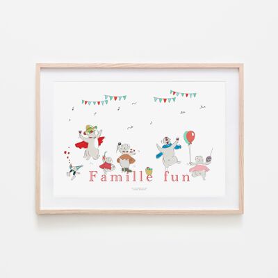 Affiche famille fun