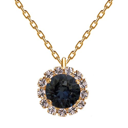 Luxurious necklace, 8mm crystal - gold - Silvernight