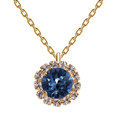 Collier luxueux, cristal 8mm - or - montana