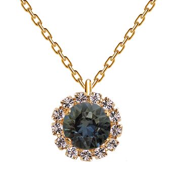 Collier luxueux, cristal 8mm - or - Black Diamond 1