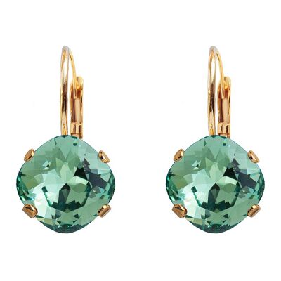 Diamond earrings, 10mm crystal - gold - Erinite