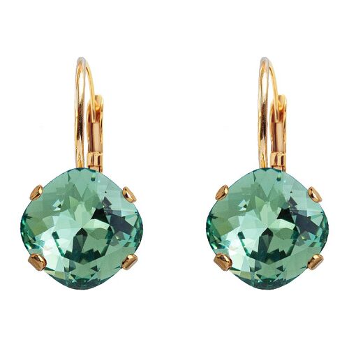 Diamond earrings, 10mm crystal - silver - Erinite